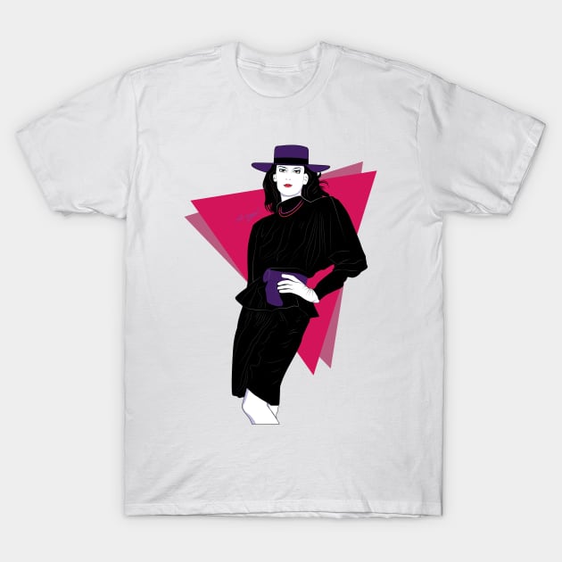 Classy Lady 80s Patrick Nagel T-Shirt by di-age7